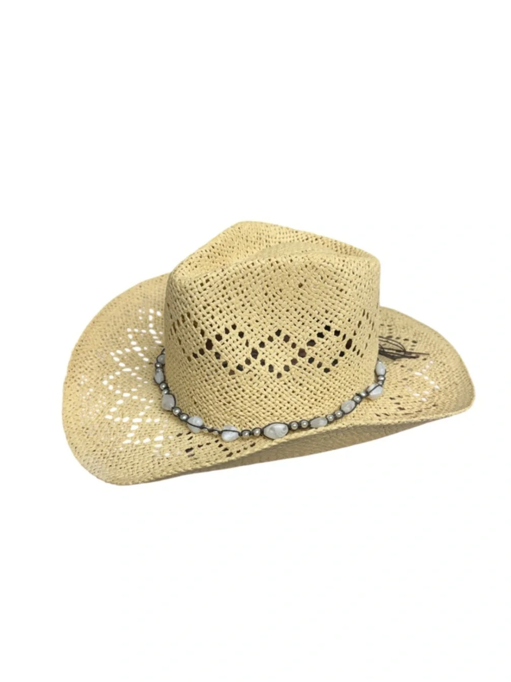 Classic Women's Straw Cowboy Hat - Cream